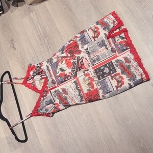 Cherry Dress Small 18" Pit To Pit